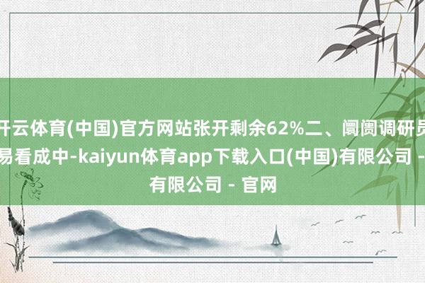 开云体育(中国)官方网站张开剩余62%二、阛阓调研员在交易看成中-kaiyun体育app下载入口(中国)有限公司 - 官网