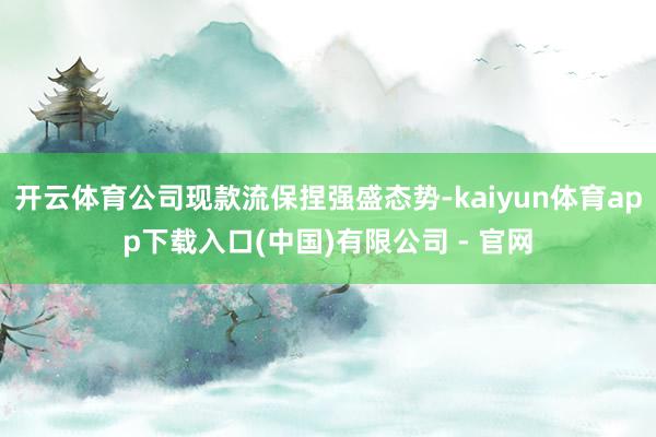 开云体育公司现款流保捏强盛态势-kaiyun体育app下载入口(中国)有限公司 - 官网