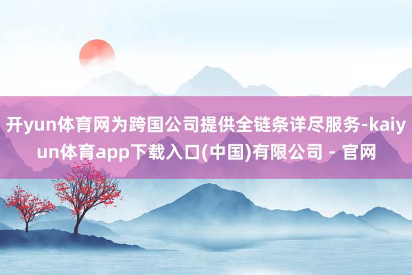 开yun体育网为跨国公司提供全链条详尽服务-kaiyun体育app下载入口(中国)有限公司 - 官网